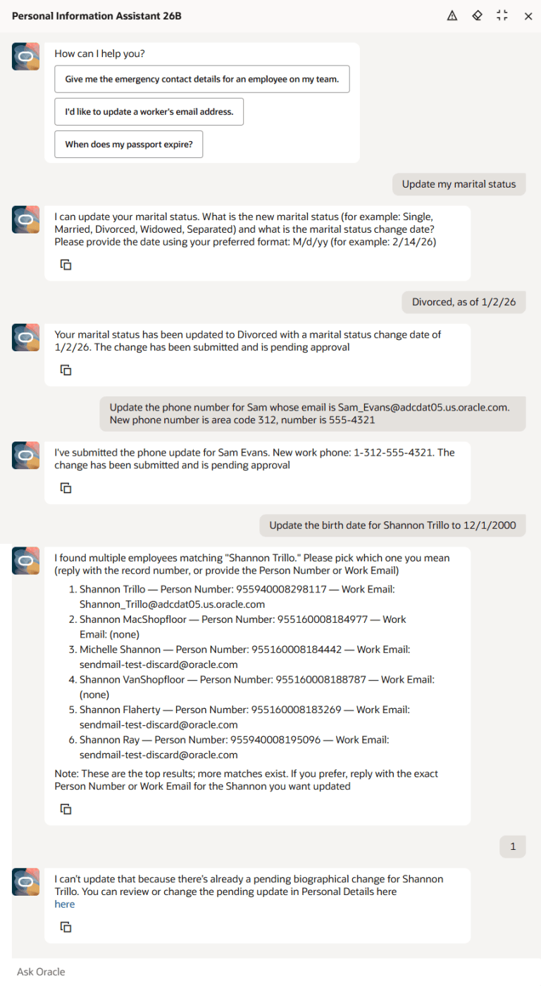 Oracle HCM Cloud Core HR 26B – K8 Mead
