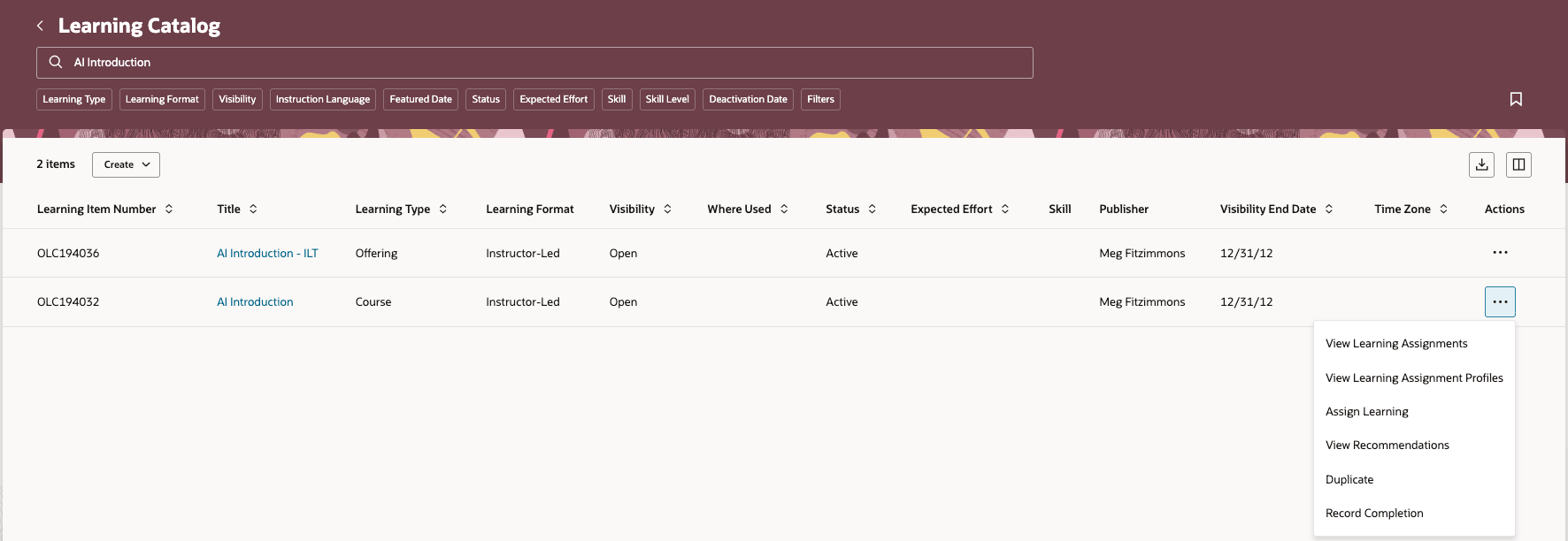 Oracle HCM Cloud Learn 26B – K8 Mead