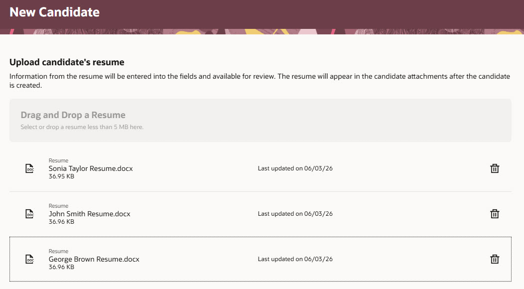 Oracle HCM Cloud Recruit 26C – K8 Mead